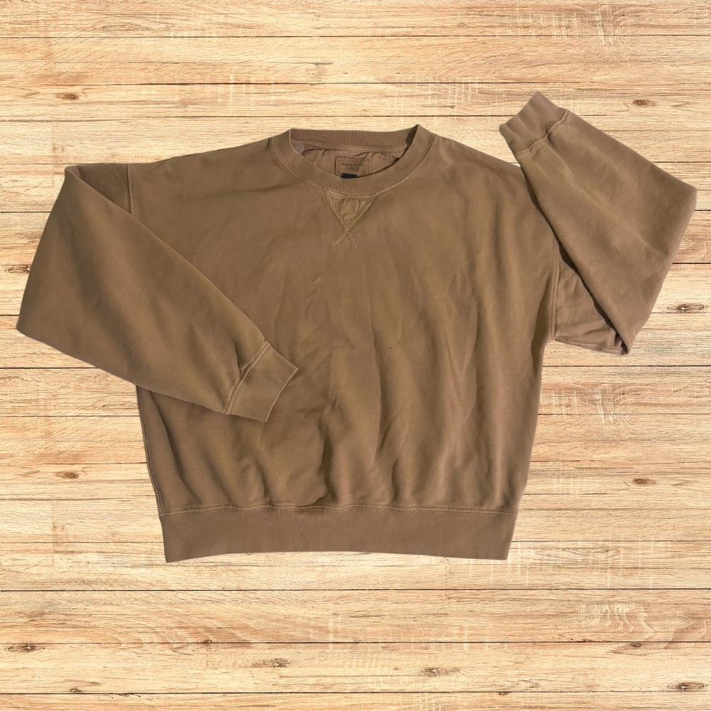 American Eagle Outfitters Brown Crew Neck Sweater Classic Style